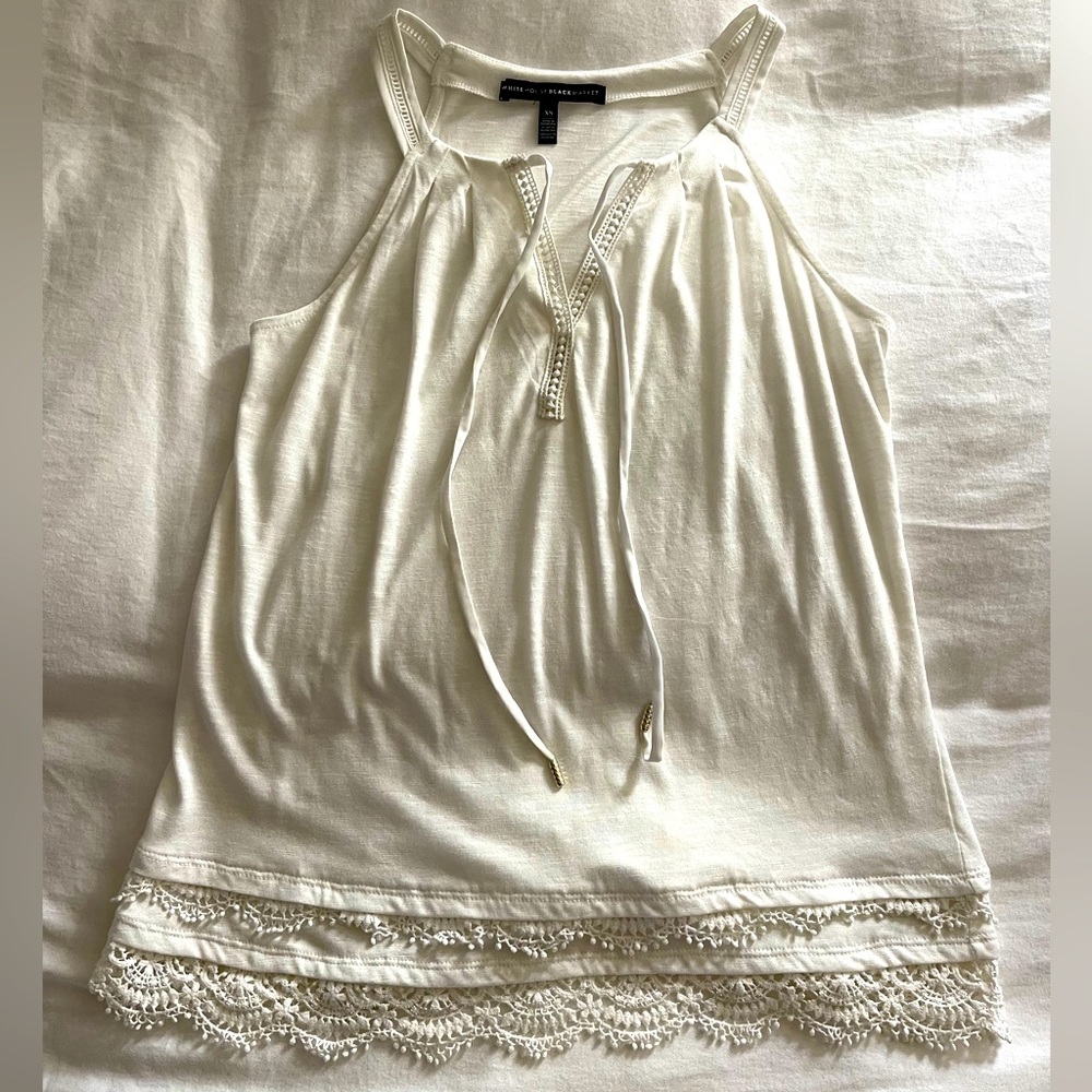 White House BlackMarket, white tank top, XS